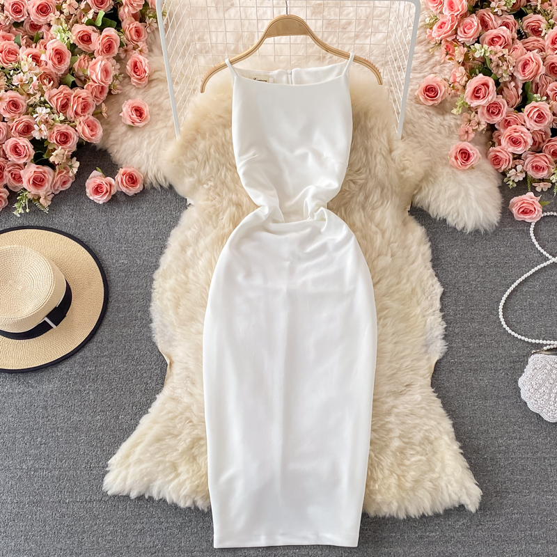 High-end temperament ladies sleeveless dress women summer new Korean version of the waist and thin hip dress dress - Image 4