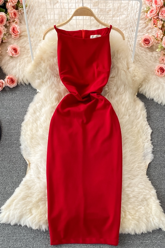High-end temperament ladies sleeveless dress women summer new Korean version of the waist and thin hip dress dress - Image 7