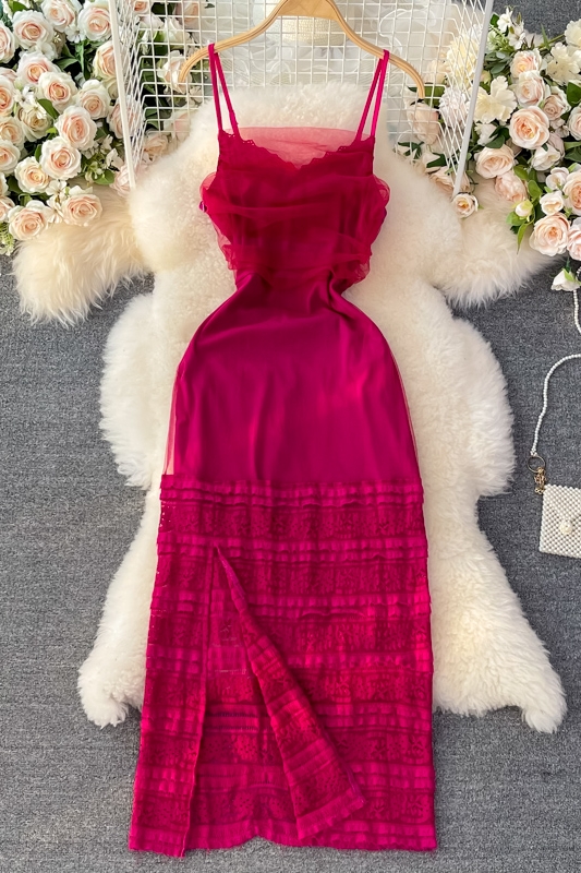 Beach Dress Women's Sanya Seaside Vacation Super Fairy French Strap Dress Summer Socialite Temperament Sheath Long Dress - Image 7