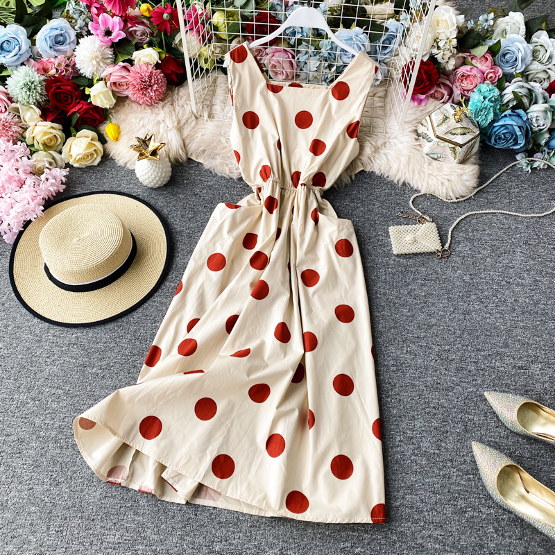 New Polka Dot Dress Summer Waist Partysu Temperamental High Waist Korean Style Trendy Skirt Women's Casual - Image 2